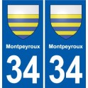 34 Florensac blason ville autocollant plaque stickers