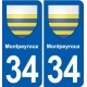 34 Florensac blason ville autocollant plaque stickers