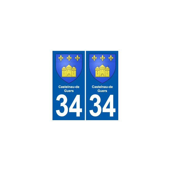 34 Florensac blason ville autocollant plaque stickers
