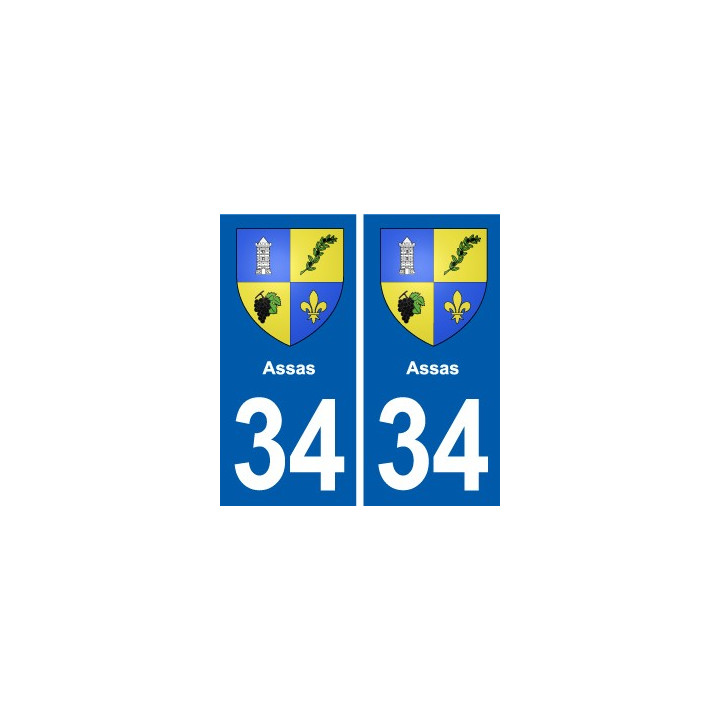 34 Florensac blason ville autocollant plaque stickers