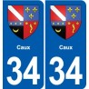 34 Florensac blason ville autocollant plaque stickers