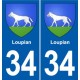 34 Florensac blason ville autocollant plaque stickers