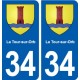 34 Florensac blason ville autocollant plaque stickers