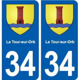 34 Florensac blason ville autocollant plaque stickers