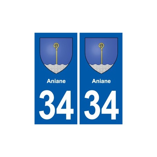 34 Florensac blason ville autocollant plaque stickers