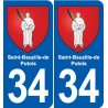 34 Florensac blason ville autocollant plaque stickers