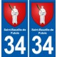 34 Florensac blason ville autocollant plaque stickers