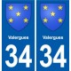 34 Florensac blason ville autocollant plaque stickers