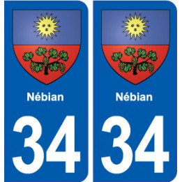 34 Florensac blason ville autocollant plaque stickers