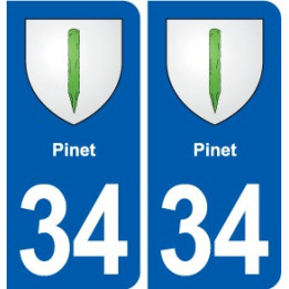 34 Florensac blason ville autocollant plaque stickers