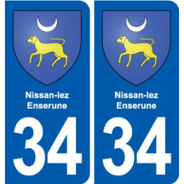 34 Florensac blason ville autocollant plaque stickers