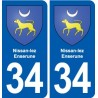 34 Florensac blason ville autocollant plaque stickers
