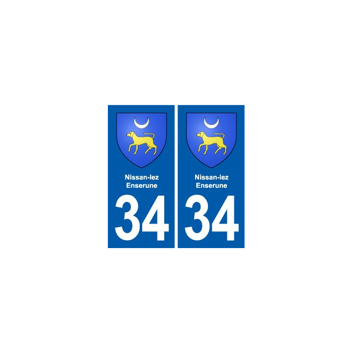 34 Florensac blason ville autocollant plaque stickers