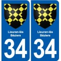 34 Florensac blason ville autocollant plaque stickers