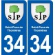 34 Florensac blason ville autocollant plaque stickers