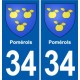 34 Florensac blason ville autocollant plaque stickers
