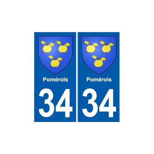 34 Florensac blason ville autocollant plaque stickers