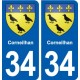 34 Florensac blason ville autocollant plaque stickers
