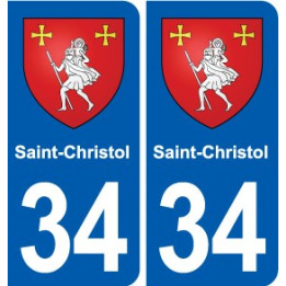34 Florensac blason ville autocollant plaque stickers