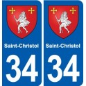 34 Florensac blason ville autocollant plaque stickers