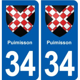34 Florensac blason ville autocollant plaque stickers