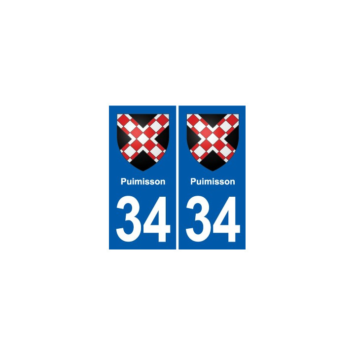 34 Florensac blason ville autocollant plaque stickers
