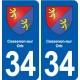 34 Florensac blason ville autocollant plaque stickers