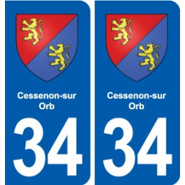 34 Florensac blason ville autocollant plaque stickers