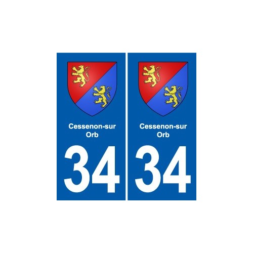 34 Florensac blason ville autocollant plaque stickers