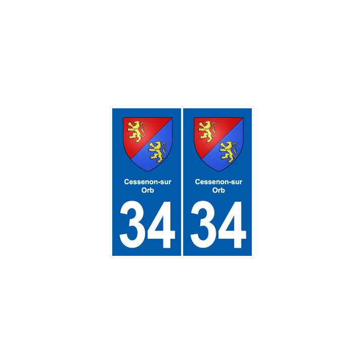 34 Florensac blason ville autocollant plaque stickers