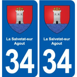 34 Florensac blason ville autocollant plaque stickers