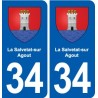 34 Florensac blason ville autocollant plaque stickers