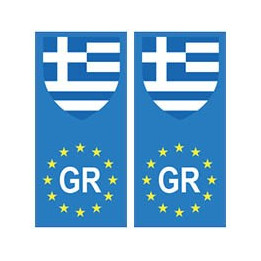 Grèce europe drapeau Autocollant