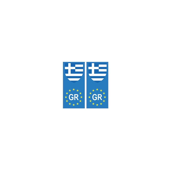 Grèce europe drapeau Autocollant