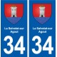 34 Florensac blason ville autocollant plaque stickers