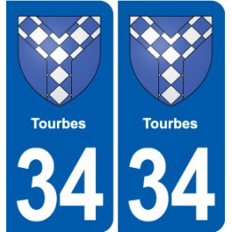 34 Florensac blason ville autocollant plaque stickers
