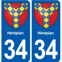 34 Florensac blason ville autocollant plaque stickers