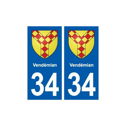 34 Florensac blason ville autocollant plaque stickers