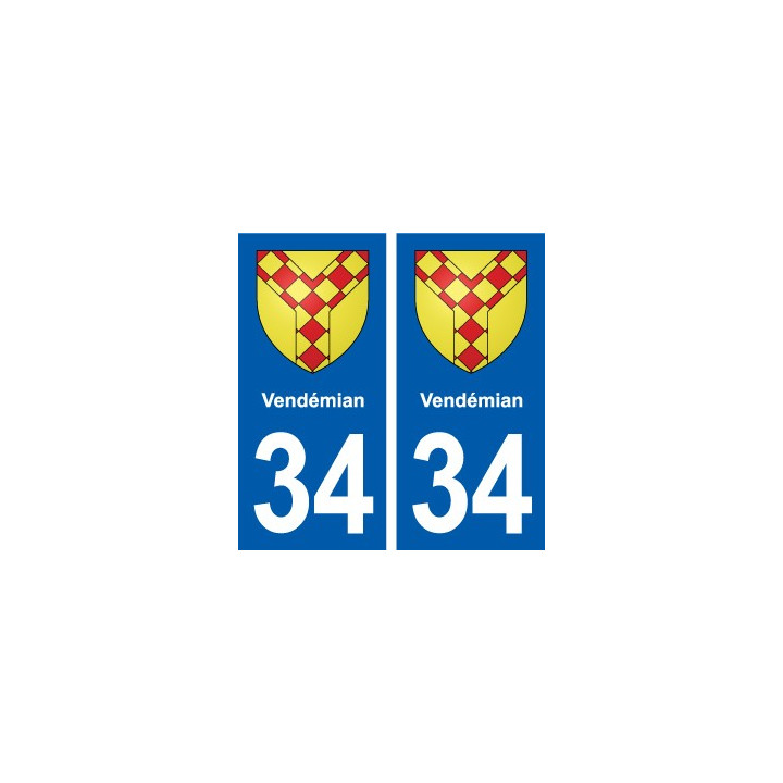 34 Florensac blason ville autocollant plaque stickers