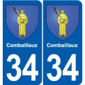 34 Florensac blason ville autocollant plaque stickers