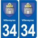 34 Florensac blason ville autocollant plaque stickers