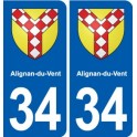 34 Florensac blason ville autocollant plaque stickers