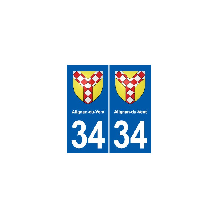 34 Florensac blason ville autocollant plaque stickers