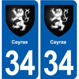 34 Florensac blason ville autocollant plaque stickers