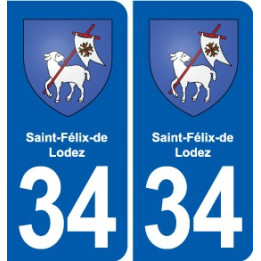 34 Florensac blason ville autocollant plaque stickers