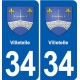 34 Florensac blason ville autocollant plaque stickers