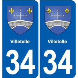 34 Florensac blason ville autocollant plaque stickers