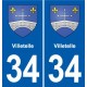 34 Florensac blason ville autocollant plaque stickers