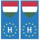 Hongrie europe drapeau Autocollant