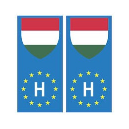 Hongrie europe drapeau Autocollant